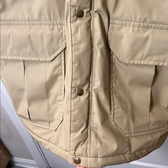 Woolrich Vintage Insulated Timber Jacket Coat Men's size XL tan USA with Hood